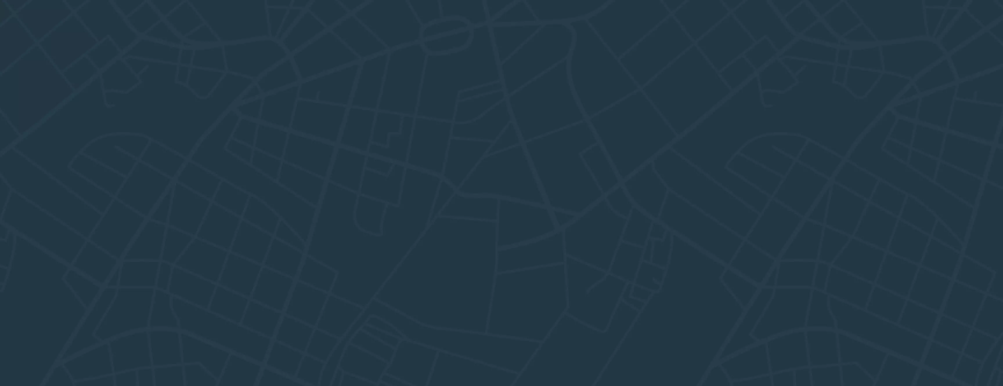 Dark blue map-inspired background with abstract street grid lines