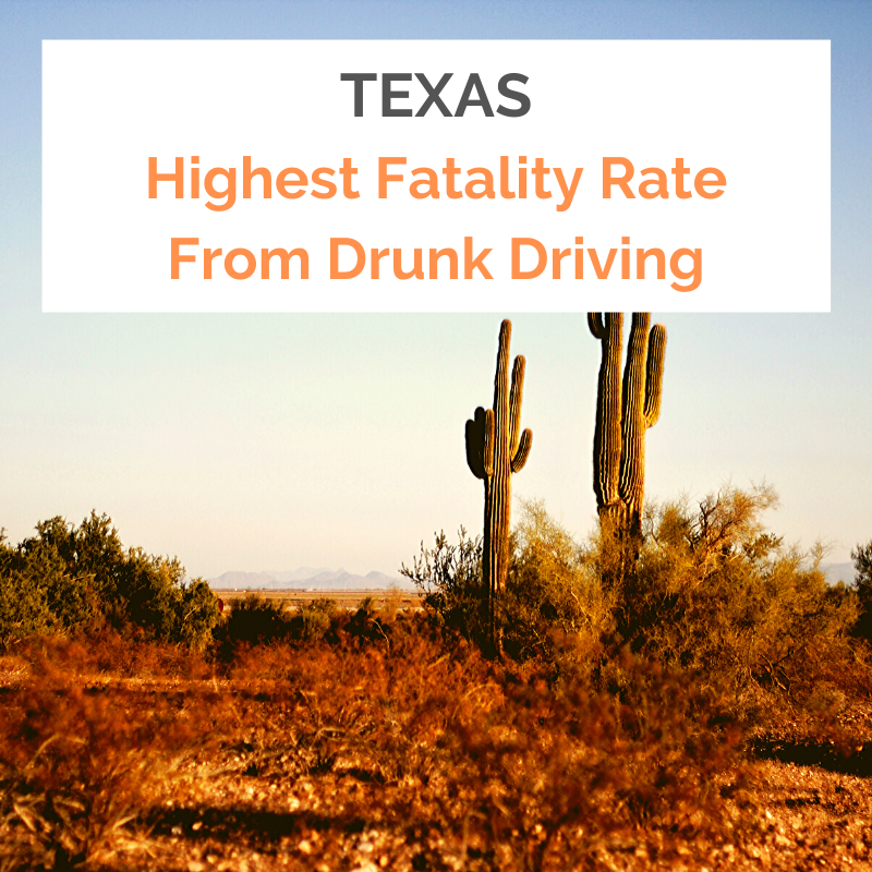 Deaths from drunk driving are highest in the state of Texas. Facts on Texas  fatalities